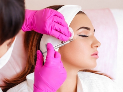 Crow’s feet botox and wrinkles around the eyes are removed.