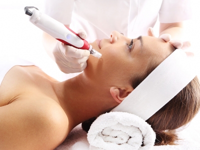 Micro needling process removes blemishes, bruises and lines.